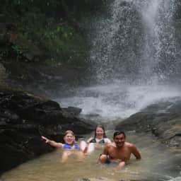 Waterfall stop during Big Boy Elephant Sanctuary Chiang Mai full-day tour