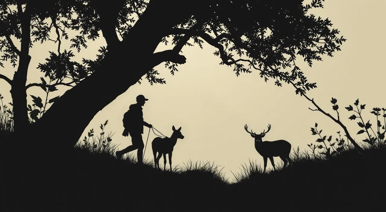 Trail silhouettes, recycling symbols, quiet wildlife viewing