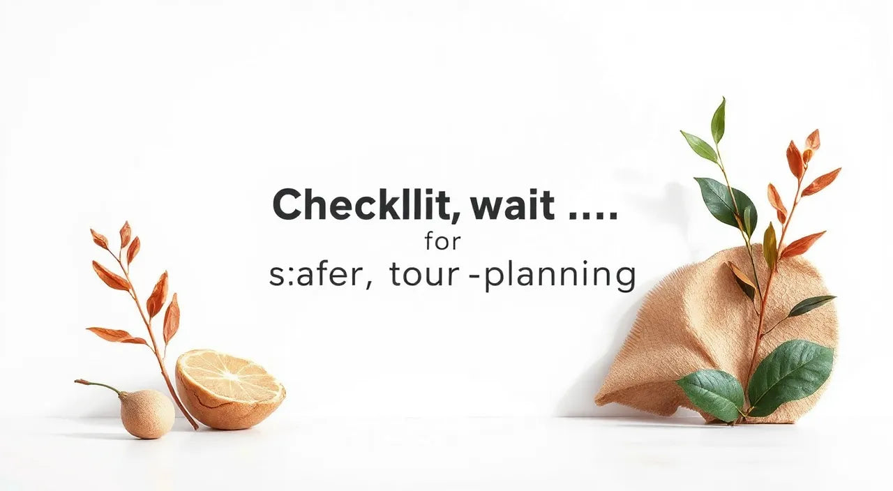 Checklist visuals for safer, clearer tour planning